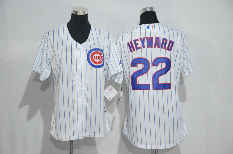 Womens 2017 MLB Chicago Cubs #22 Heyward White Jerseys